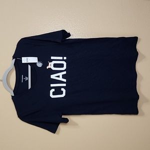 Banana Republic Ciao! Tee Shirt Navy Blue Medium